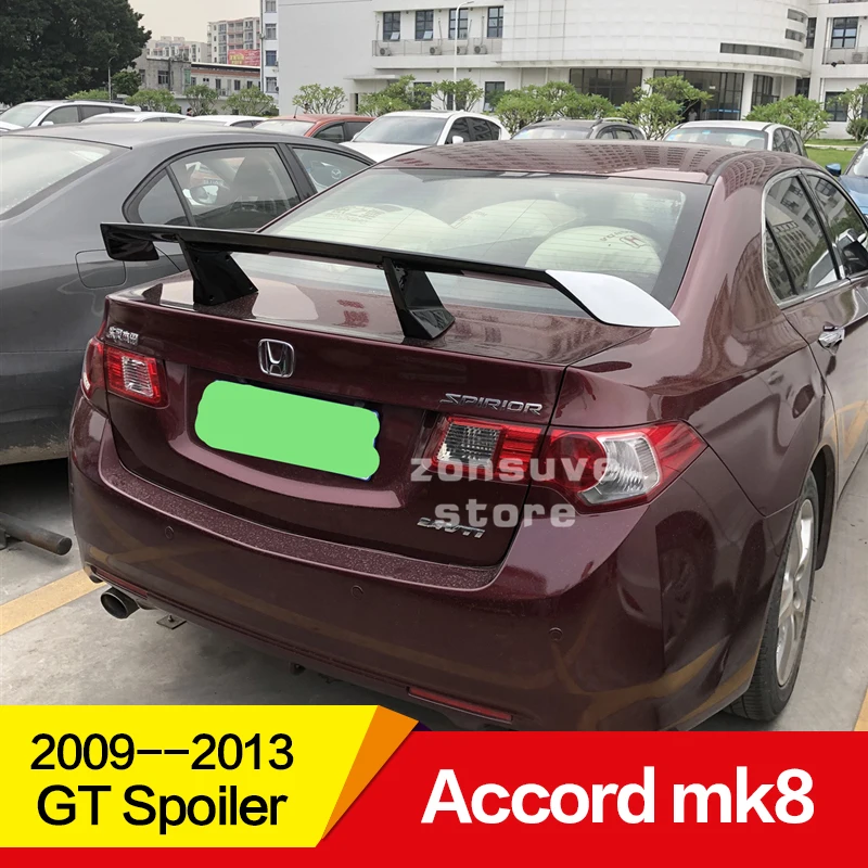 Использовать для honda accord евро mk8 спойлер 2008 09 10 11 12 13 лет ABS пластмассовый задний декоративное крыло EX стиль GT Спортивные Аксессуары