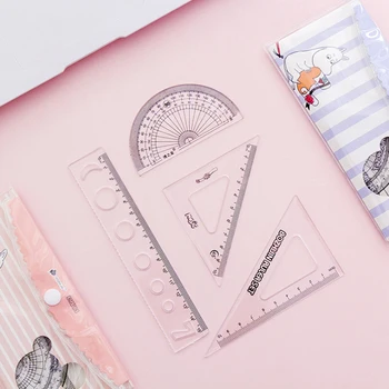 

10pack Cartoon hippo stripe 3 designs Drawing Measurement ruler set office school supplies student stationery back to school