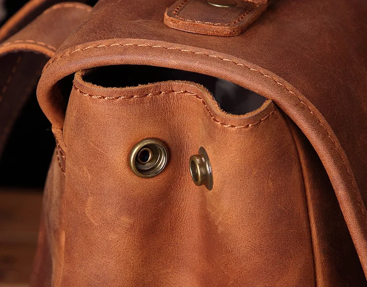 Snap Show of Leather Backpack