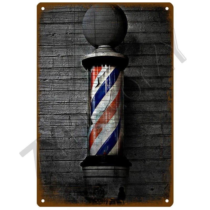 Barber Shop Zinn Zeichen Poster Vintage Wand Poster Metall Zeichen Dekorative Wand Platte Küche Plaque Metall Vintage Decor Zubehör – Detail 4