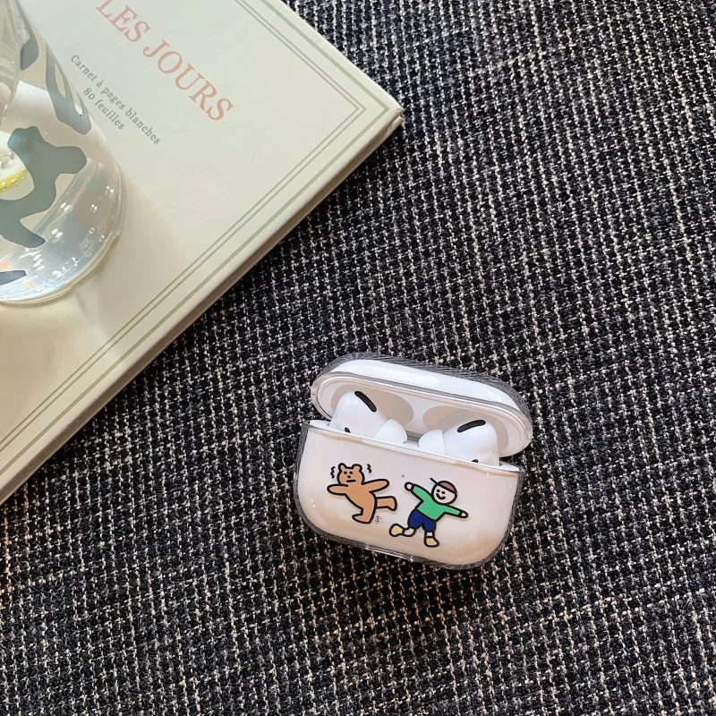 Милый мультяшный чехол для Airpods Pro, Модный Роскошный прозрачный защитный чехол для наушников с Bluetooth для airpods Pro 3, Жесткий Чехол