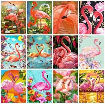 

Huacan 5d Diamond Painting Flamingos New Arrivals Full Square Drill Diamond Embroidery Mosaic Animal Craft Kit Home Decor