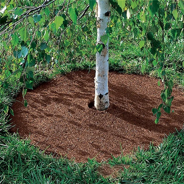 25/30/35/40/45 Cm Természetes Coco Coir Rost Fa Mulch Gyűrű Védő Szerves Szőnyeg A Beltéri Szabadtéri Tárcsa - Image 4