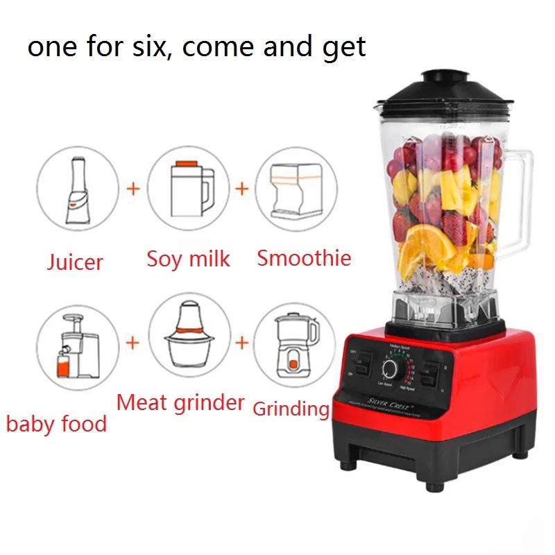 Blender Powerful High Speed Blenders Food Mixer Fruit Juicer Ice Avocado Smoothie Milkshake Bar Wall Breaking Machine