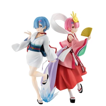 

Re Zero Starting Life In Another World Rem Ram Kaguya Hime Clothes Ver. Anime Action Figure Model Statue Collection Toy Figma
