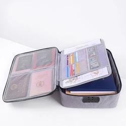 Portable Briefcases Bag Documents Storage Organizer High Capacity Files Folder Ticket Credit Card Certificates Pouch Accessories