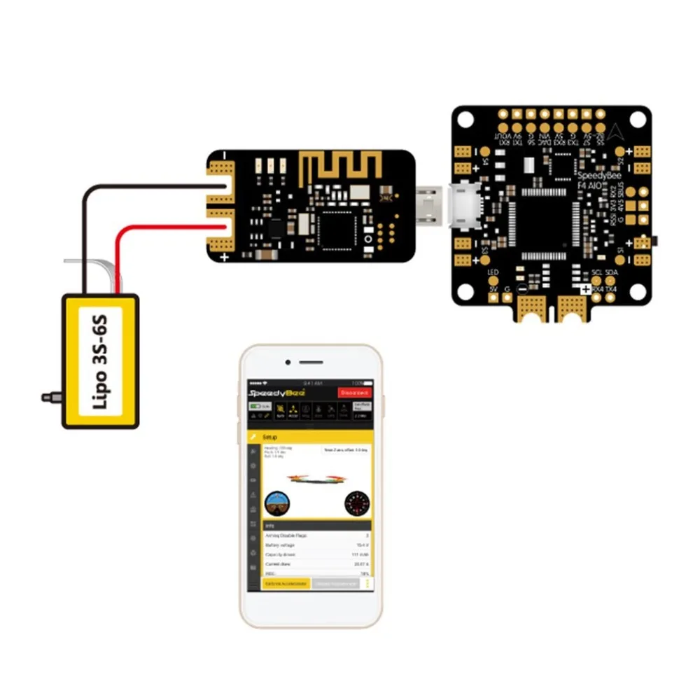 RunCam Speedybee Bluetooth USB адаптер для дрона поддержка STM32/Cp210x USB разъем совместимый для Betaflight F3/F4/F7 FPV Dron