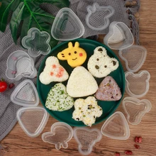 

7PCS Kitchen Gadgets Onigiri Set for Sushi Rolls Sushi Mold Onigiri Rice Ball Bento Press Maker Mold DIY Tools Accessories