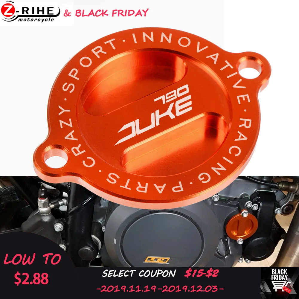 

Motorcycle Accessories CNC Aluminum Alloy Engine Filter Cover Cap Fluid Reservoir Oil Cup For KTM 790 duke DUKE790 790DUKE 2019