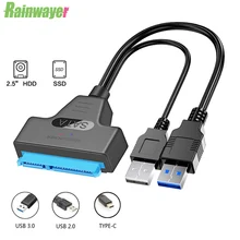 Cavo Usb Sata adattatore Sata 3 a Usb 3.0 cavi per Computer connettori cavo adattatore Usb Sata supporto disco rigido Ssd Hdd da 2.5 pollici