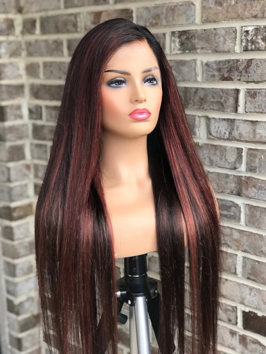 180-Density-99J-Highlight-Brazilian-Remy-Hair-Lace-Front-Wigs-for-Women-Burgundy-Highlight-Silky-Straight (4)