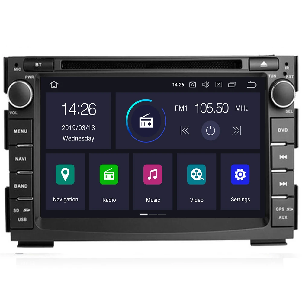 Best IPS screen Android 9.0 8 core 4+64G Car DVD Player GPS for Kia Ceed 2010-2012 with wifi BT Stereo Radio 0