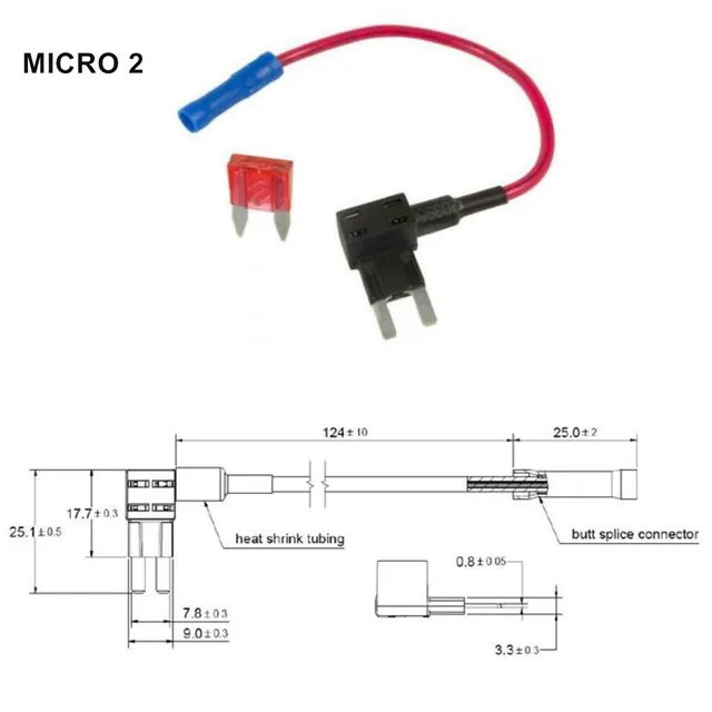 Porte-fusible à lame de voiture, adaptateur TAP Add-a-circuit, mini boîte à  fusibles Iko standard, micro, taille moyenne, 12V, 1A ~ 40A