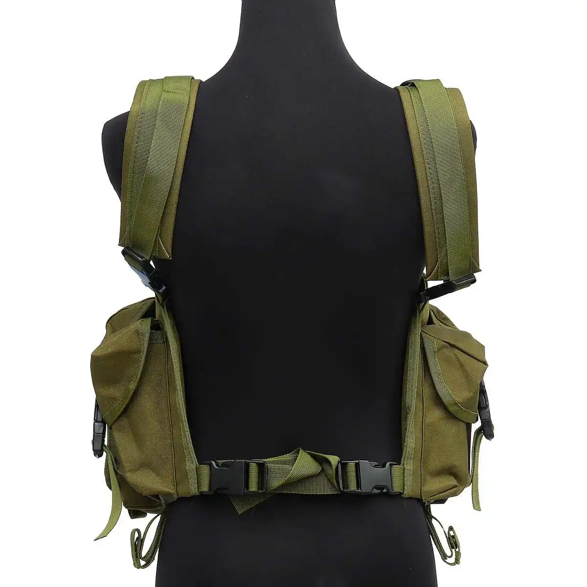 Outdoor Tactical Vest Combat Game Waistcoat Training Storage Carrier Belly Pocket Special Forces Waistcoat Equipment Unisex