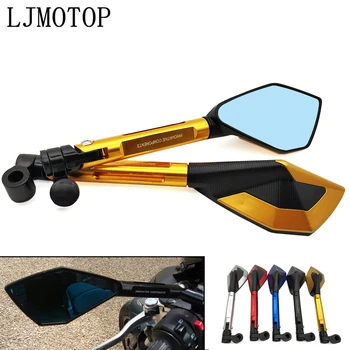 

For Kawasaki ZX6R / ZX636R / ZX6RR ZX9R ZZR600 Z900 Z650 VERSYS 1000 Motorcycle Mirrors Moto Side Rearview MirrorsCNC aluminum