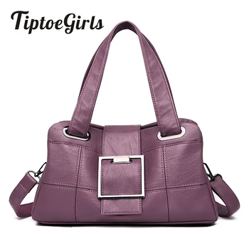 

European American Popular Woman Handbag Patchwork Tiptoegirls Vintage Leather Women Handbag Big Capacity Brand Lady Shoulder Bag