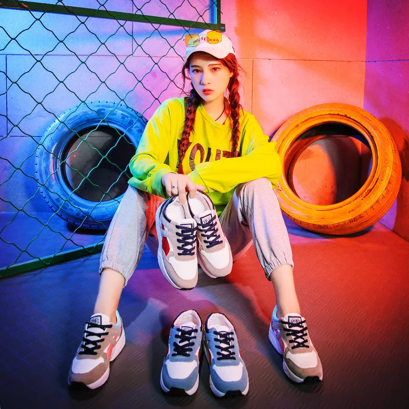

Athletic Shoes Women's 2019 Autumn Korean-style Running Shoes INS Super Fire Shoe Ulzzang Harajuku Online Celebrity WOMEN'S Shoe