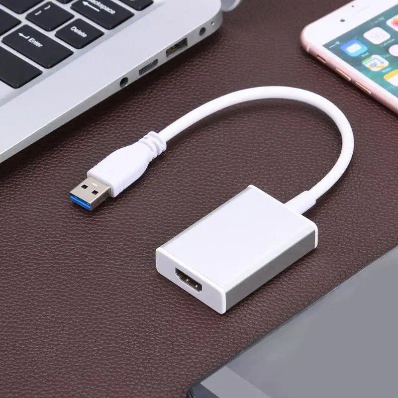 ALLOYSEED USB3.0 к HDMI конвертер «Папа-мама» кабель адаптер 5,0 Гбит/с высокоскоростной 1080P 3D USB3.0 HDMI кабель для HDTV проектора