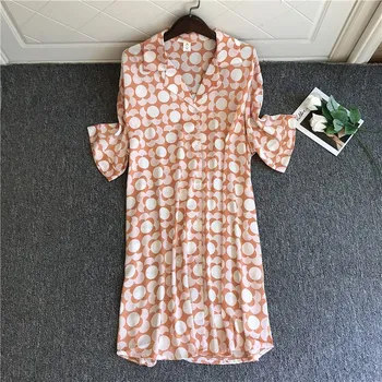

Korea fashion Sexy satins silk sleepdress women nightshirts elegance Quality long sleeve pyjamas night dress women sleepwear
