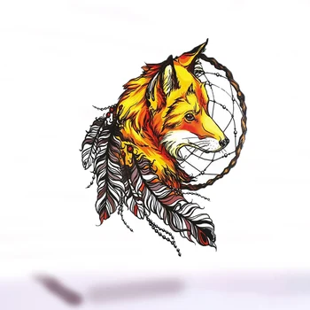 

1 Sheet Temporary Tattoo Sticker Fox Flower Skull Arm Body Art Waterproof Women Cool Sexy Cute Decal Tattoo