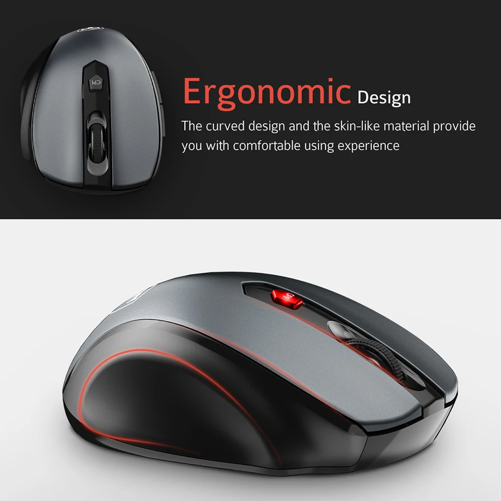 VicTsing MM057 Wireless Mouse 2.4Ghz Ergonomic Design Optical Mice 6 Buttons 2400 DPI Energy Saving For PC Laptop Computer Mouse VicTsing MM057 Wireless Mouse 2.4Ghz Ergonomic Design Optical Mice 6 Buttons 2400 DPI Energy Saving For PC Laptop Computer Mouse