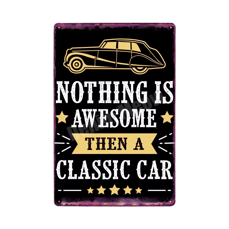 Fix Cars Plaque Shabby Chic Metal Tin Signs Classic Car Wall Art Poster Advertising Plates Bar Garage Vintage Home Decor MN117 - Цвет: W