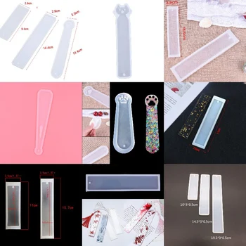 

1/2/3pcs Rectangle Bookmark Silicone Resin Mold For Jewelry Crafts Making DIY Bookmark Crafts Decorating Jewelry Findings