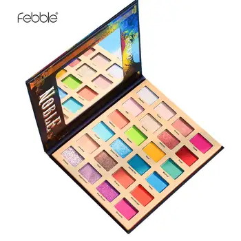 

Febble Brand noble 24 colors eyeshadow shimmer matte pigmented Glitter Pressed Pearls Eye Shadow Makeup long-lasting cosmetics