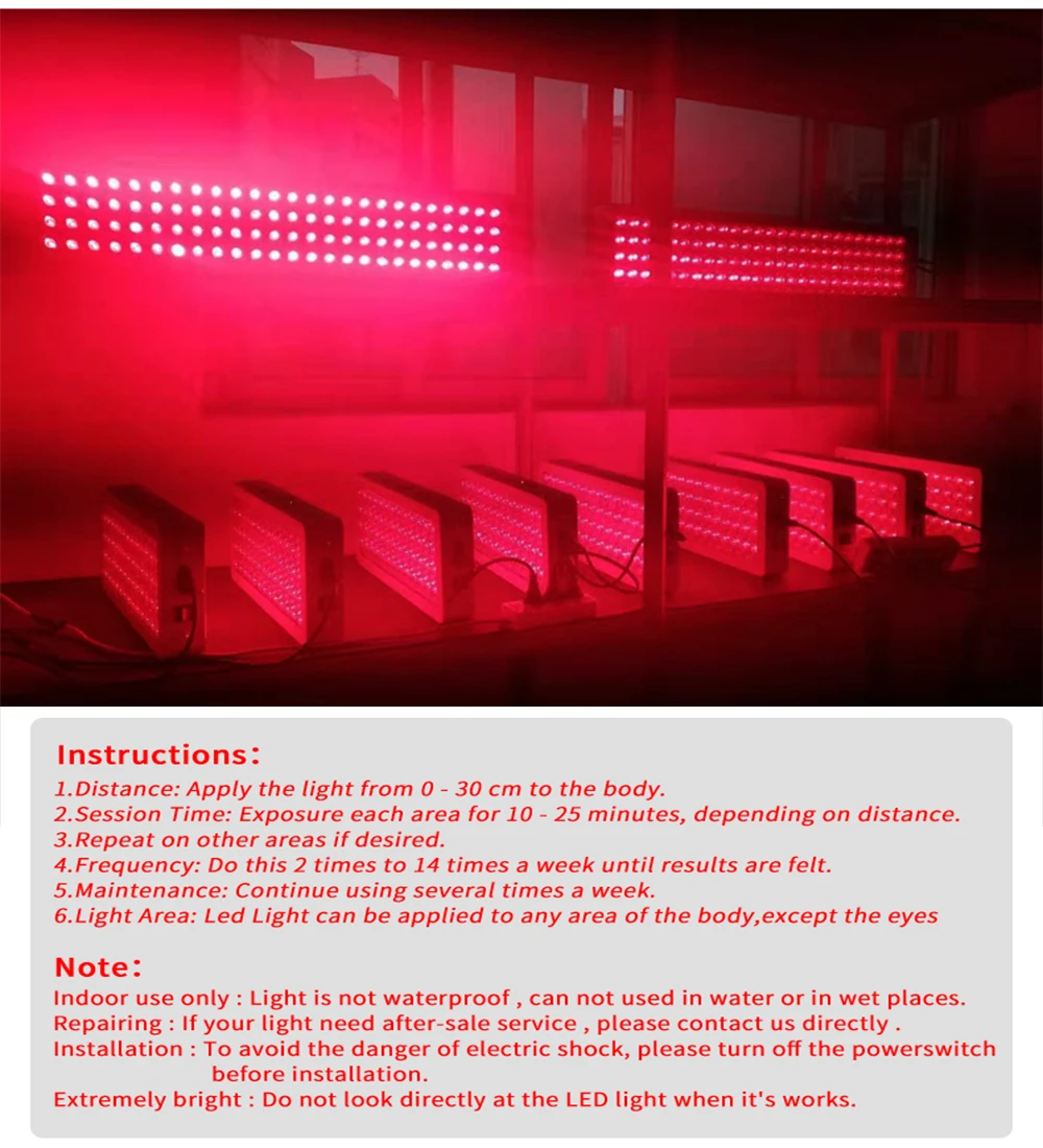 LED Therapy Light 300W Red Lamp 850nm Near Infrared for Skin Pain Relief Grow LED|led grow|led grow lightgrow light |