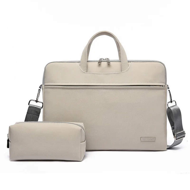 light gray 15.6 inch Большой портфель, Офисные Сумки для женщин, Maletin Mujer, портфель для женщин, Portatil 13,3, 14, 15,6 дюймов, сумка для ноутбука, сумка для работы, деловая - Цвет: light gray 15.6 inch