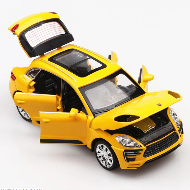 

KIDAMI 1:32 Diecast Car Metal Macan Cayenne Turbo Toy Vehicles SUV Alloy Model Car Toy Pull Back Car For Kids Gift Collection