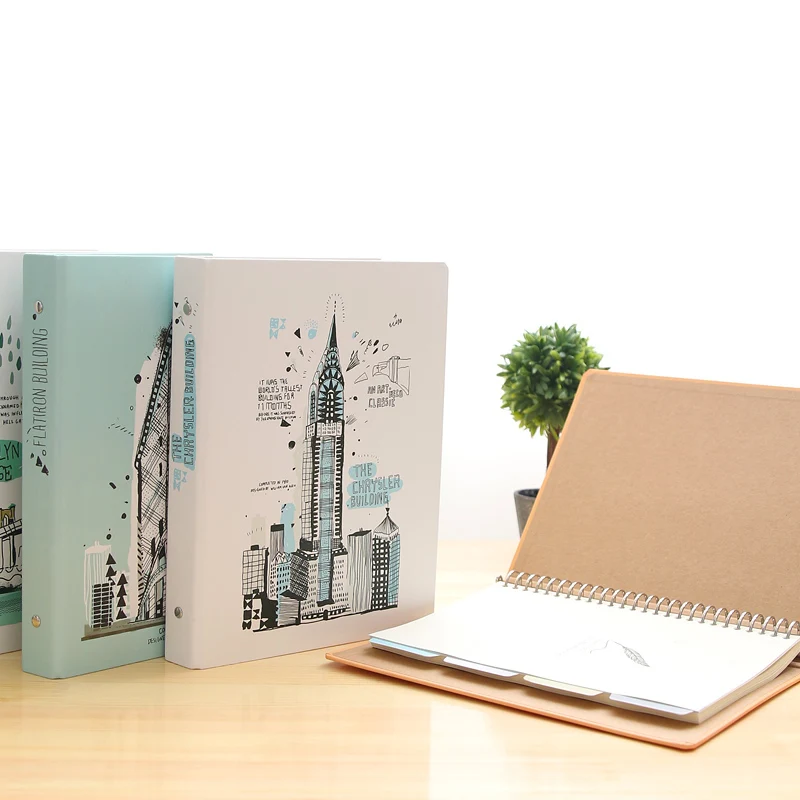 

B5 Oil Painting Notebook Spiral Notebook Forest Planner Effie Tower Book 170 Sheets Students Stationery Christmas Gift
