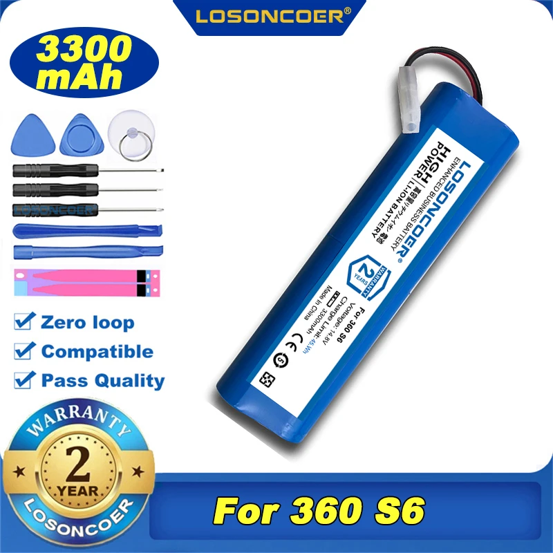 100% Оригинальный LOSONCOER 3300 мАч запасная деталь для аккумулятора 360 S6 | Электроника