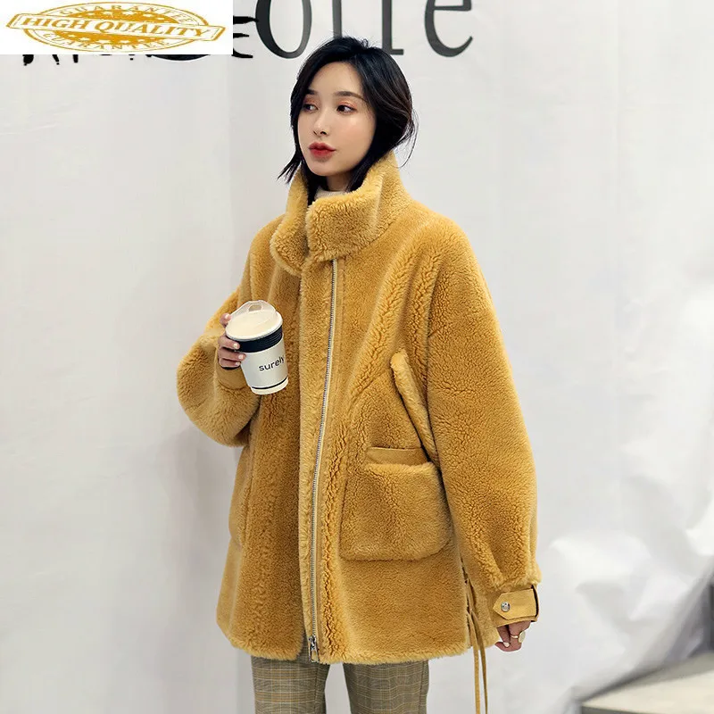Schapen Scheren Echte Bontjas 100% Wollen Jas Vrouwen Herfst Winter Jas Vrouwen Kleding 2019 Koreaanse Mode Bont Top A19Y1201 YY2002 Schapen Scheren Echte Bontjas 100% Wollen Jas Vrouwen Herfst Winter Jas Vrouwen Kleding 2019 Koreaanse Mode Bont Top A19Y1201 YY2002