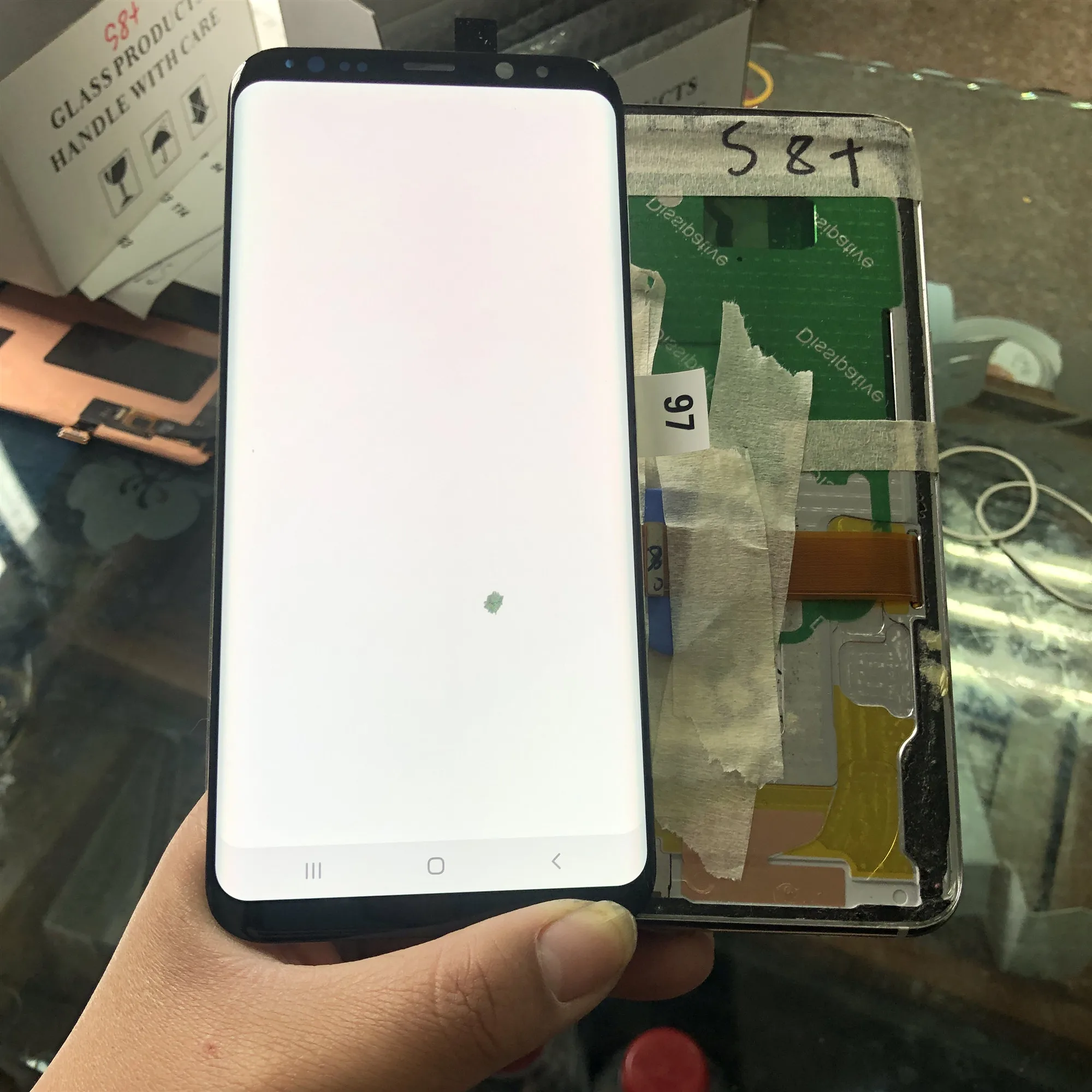 

Original LCD For Samsung S8 plus G955 G955F G955FD G955F G955 touch screen components with dead pixels with frame