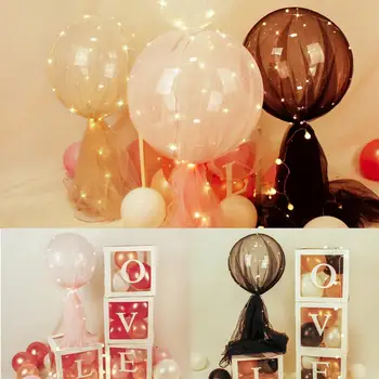 

Table Tulle Balloon Stand Hold Wedding Balloon Table Decor Baby Shower Balony Happy Birthday Party Decor Kids Balon 1st Birthday