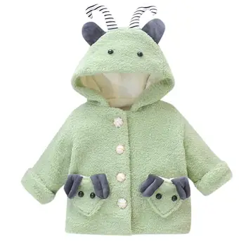 

Toddler Kids Baby Girls Winter Warm Coats Cute Jacket Children Thick Fashion Snowsuit Hoodie Fleece Set Colorful Clothes