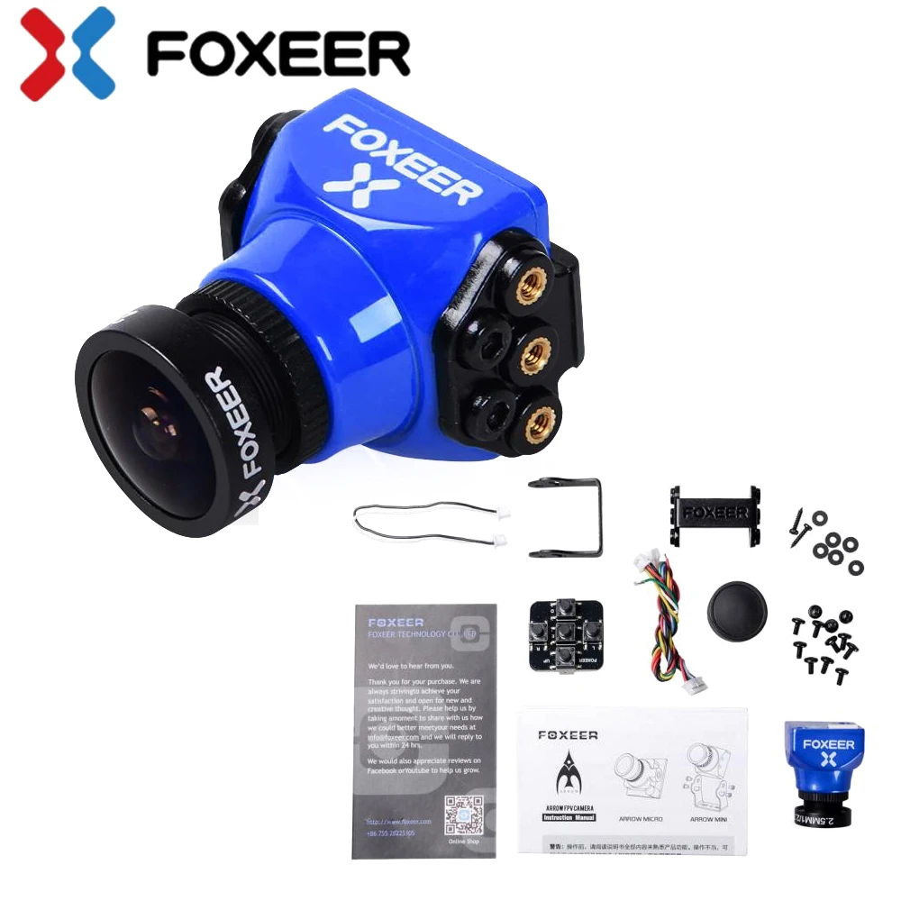 

Hot RC FPV Camera,Foxeer Arrow Mini Pro 1.8mm/2.5mm 650TVL WDR FPV Camera Built-in OSD With Bracket NTSC/PAL For FPV Racing Dron