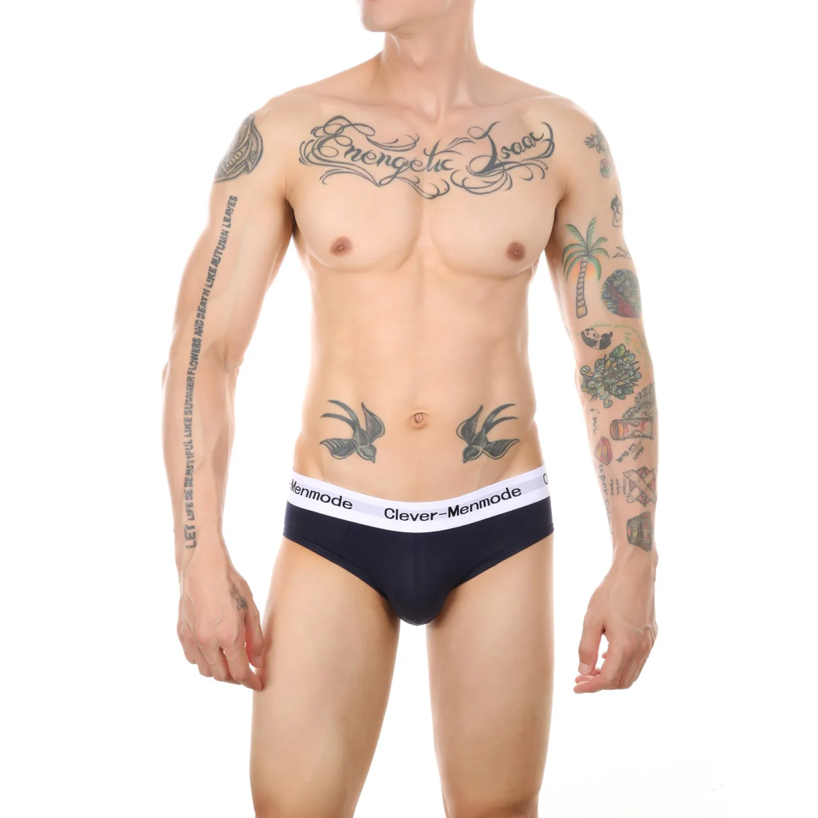 CLEVER-MENMODE Mens Sexy Underwear Briefs Jockstrap Open Butt Penis Pouch Cotton Buttocks Panties hombre Backless Underpants mens underwear