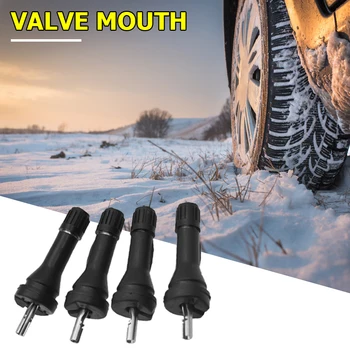 

4PCS TPMS Tire Valves Rubber Car Valve Stem Tire Sensor Kit TPMS Replacement Pressure Monitoring System Sensor Stem Fits
