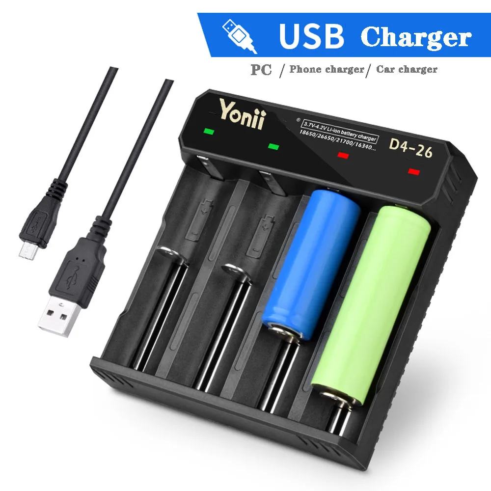 Зарядное устройство USB 18650 со светодиодным индикатором для литиевых