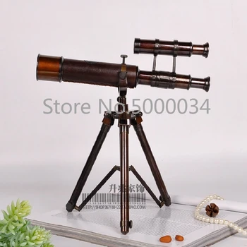 

American-Style Village Retro Nostalgic India Import Copper plus Cowhide Holder Binoculars Soft Loading