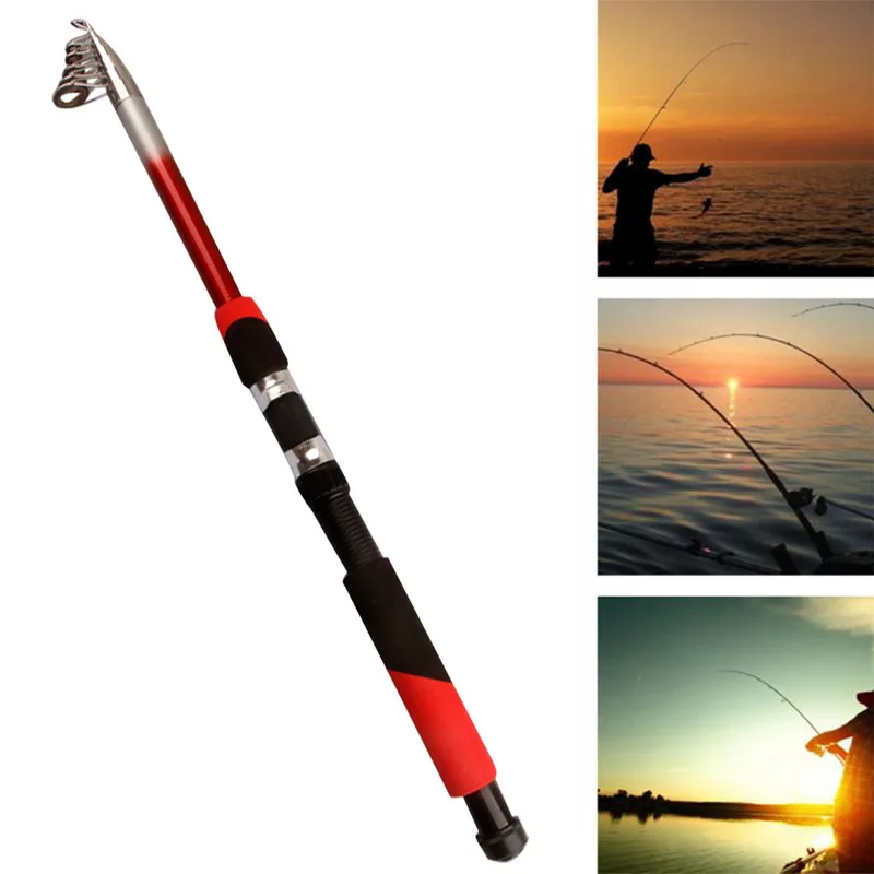 

1.8M 2.1M 2.4M 2.7M 3.0M 3.6M 4.5M Portable Telescopic Fishing Rod Glass Fiber Fishing Pole Travel Sea Fishing Spinning Rod