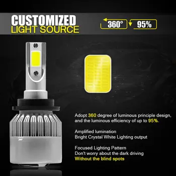 

Light Headlight Kit Waterproof 2pcs 9200LM White For TXVSO8 D2S D4S T2
