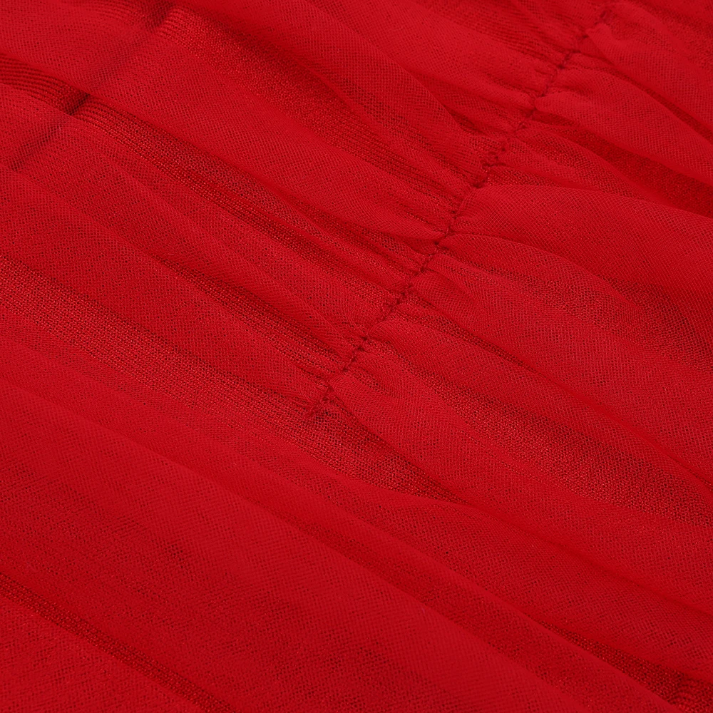 Ocstrade New Fashion Draped Mesh Bandage Dress 2020 Women Red Long Sleeve Bandage Dress Bodycon Sexy Club Evening Party Dresses