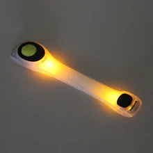 Светодиодный светильник, светящийся, для спорта, велоспорта, бега, безопасности, мигающий ремень, ремешок на руку