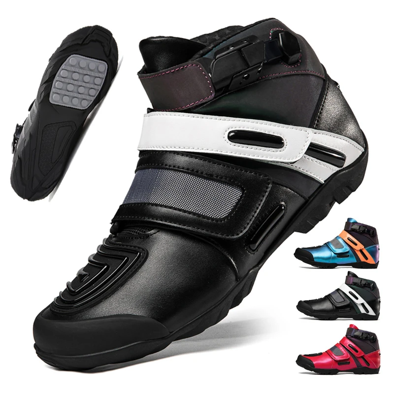 Botas de moto de invierno zapatillas mtb para hombre Mujer SPD Zapatillas planas de de montaña Zapatillas speed de bicicleta Zapatillas de moto de Calzado ciclismo de carretera|Zapatillas