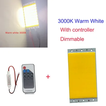 

2pcs/lot 12V 15W COB LED Panel Light with Dimmer Controller 1500LM Warm Nature Cold White LED Bulb for Diy Work Decor Lamp