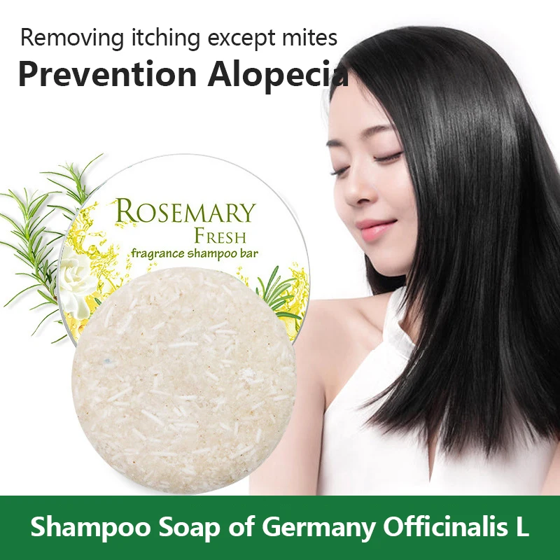 

ROSEMARY Fresh Frangrance Shampoo Bar 100% Natural Organic Conditioner Repair Damage Nourish Scalp Shampoo Soap TSLM1