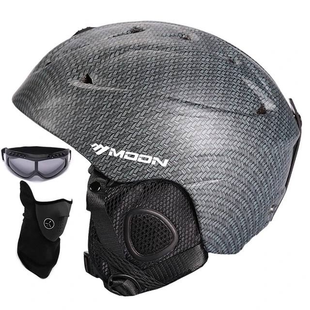 US $28.94 MOON Skateboard Snow Ski Snowboard Helmet Integrallymolded Ultralight Breathable Ski Helmet CE Cer